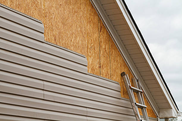 Professional Emergency Siding Repair technician working in Sidney, IL